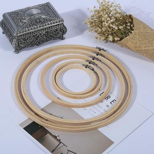 Bamboo Cross Stitch Machine Embroidery Hoop Ring Sewing 3 10 Inch