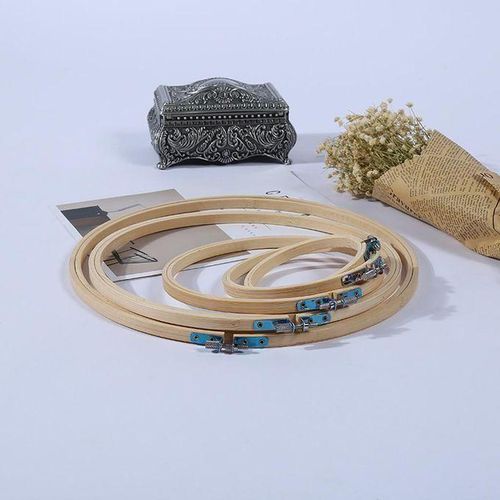 Bamboo Cross Stitch Machine Embroidery Hoop Ring Sewing 3 10 Inch