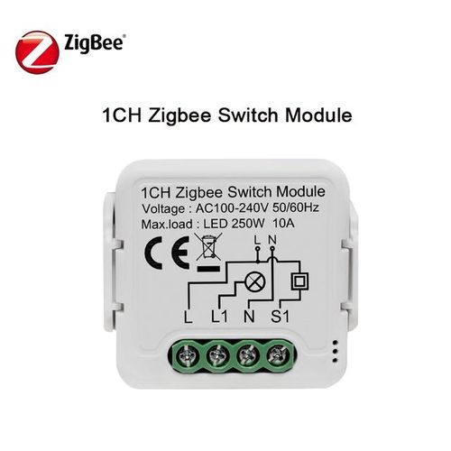 Tuya Smart Zigbee Switch Module 1/2/3/4 Gang Automation Diy Breaker 2 Ways Control Work With Alexa Google Home
