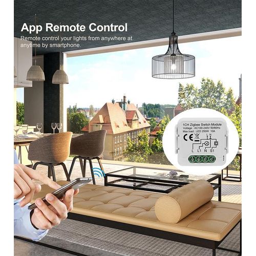 Tuya Smart Zigbee Switch Module 1/2/3/4 Gang Automation Diy Breaker 2 Ways Control Work With Alexa Google Home