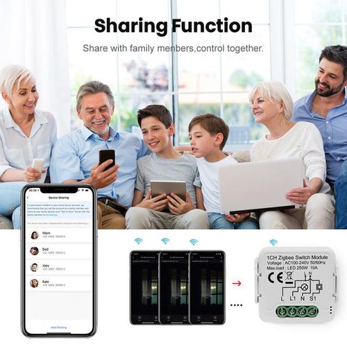 Tuya Smart Zigbee Switch Module 1/2/3/4 Gang Automation Diy Breaker 2 Ways Control Work With Alexa Google Home