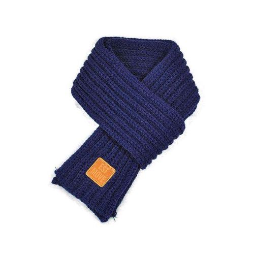 New Fashion Children Knitted Scarf Solid Color Thicken Winter Keep Warm Kids Boys Girls Neck Scarves,Navy Blue NO5122