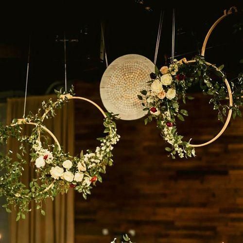 3x Embroidery Hoops Circle Wooden Macrame Ring DIY Cross Stitch