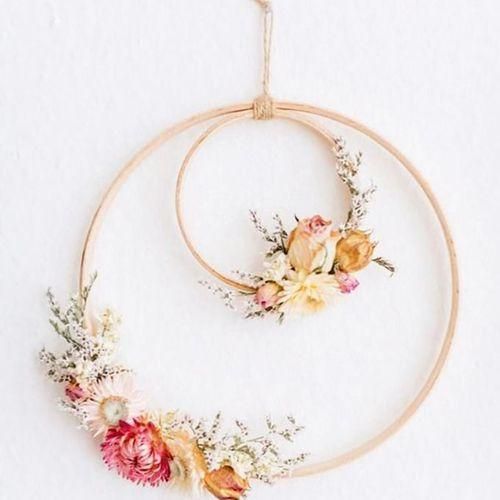 3x Embroidery Hoops Circle Wooden Macrame Ring DIY Cross Stitch