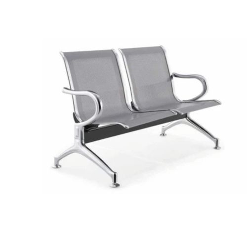 Waiting Chair 2 Seaters-Blue, Black, Silver