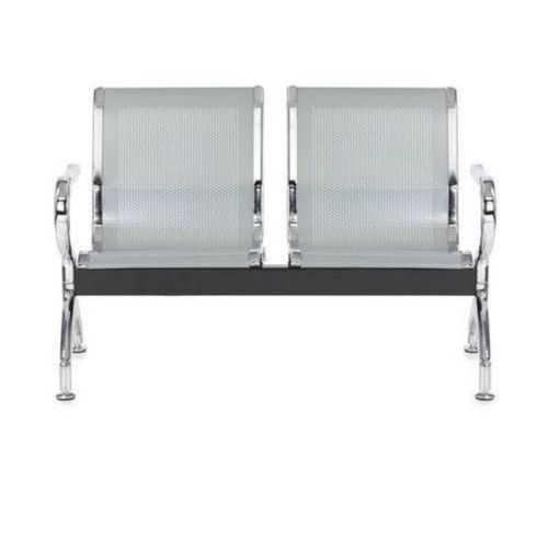 Waiting Chair 2 Seaters-Blue, Black, Silver