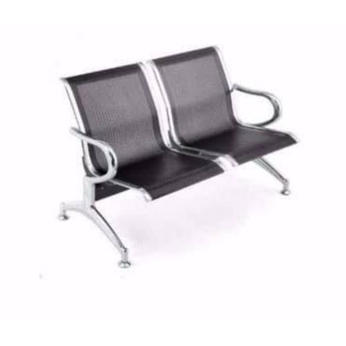Waiting Chair 2 Seaters-Blue, Black, Silver