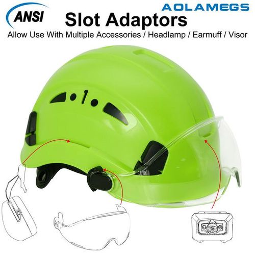 Safety Helmets Visor Abs Construction Hard Hat Protective Outdoor Riding Climing Safety Working Big Vents Hat Caps