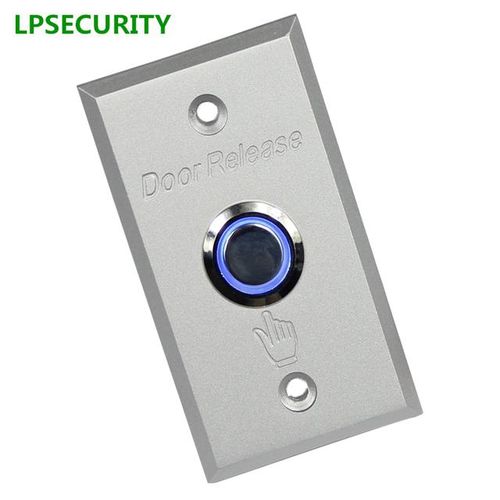 Metal Door Button With Led Backlight Metal Exit Switch Button Door Release For Electric Lock Access Control System