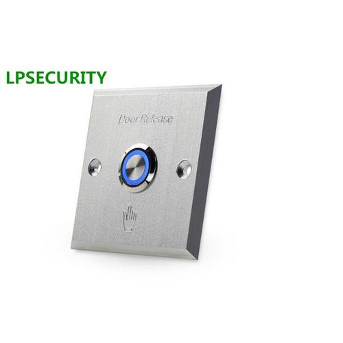 Metal Door Button With Led Backlight Metal Exit Switch Button Door Release For Electric Lock Access Control System