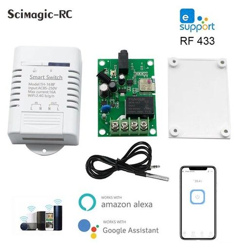 Tuya/ewelink Smart Temperature Wifi Switch 16a 3000w Intelligent Monitoring Thermostat Compatible With Alexa Google Home