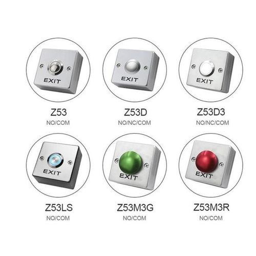 Zinc Alloy Gate Door Exit Button Exit Switch Door Exit Push Button Release Switch Opener For Door Access Control System