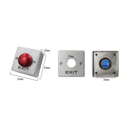 Zinc Alloy Gate Door Exit Button Exit Switch Door Exit Push Button Release Switch Opener For Door Access Control System
