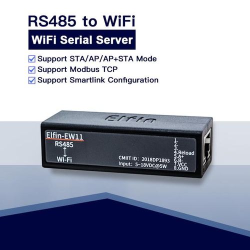 Serial Port Rs485 To Wifi Serial Device Server Elfin-Ew11 Support Tcp/ip Telnet Modbus Tcp Protocol Iot Data Transfer Converter