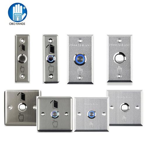 Metal Stainless Switch Door Exit Button Push To Open Home Release Button With Led For Access Control Lock System No/com