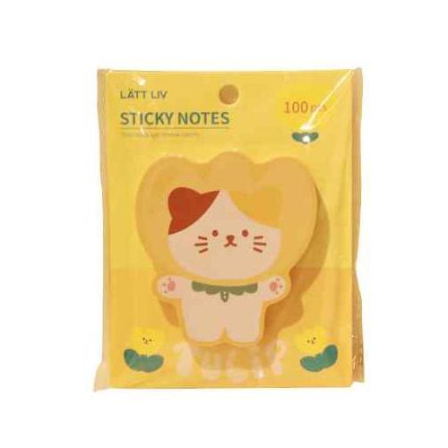 Tulip Kitten Sticky Notes - 100 Pcs