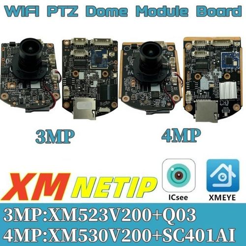 Wifi Ptz Dome Module Board 4/3mp Ip Camera M12 Lens Ircut Xm530v200sc401ai Wireless For Speed Dome Icsee Xmeye Vms Onvif P2p