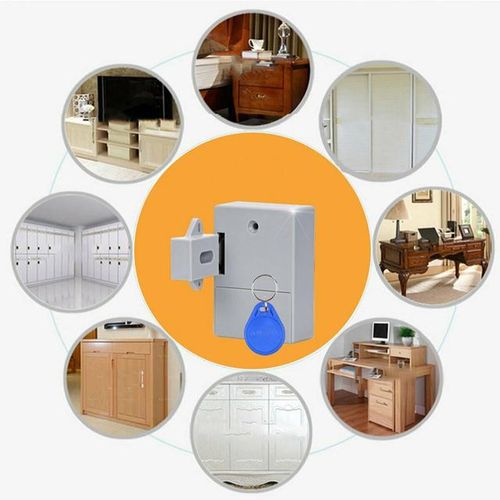 Smart Electronic Cabinet Lock Invisible Diy Hidden Wooden Ic Tag Sensor Drawer Lock Induction Power Wardrobe