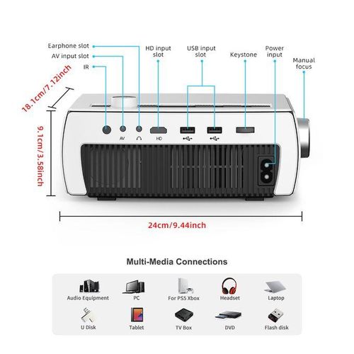 Full HD WiFi Android Smart Phone Projector Projector 1920 X 1080P LED Video Home Cinema 3D Beamer