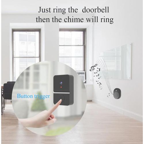 Wireless Doorbell Wifi Outdoor Hd Camera Security Door Bell Night Vision Video Voice Change For Home Door Phone