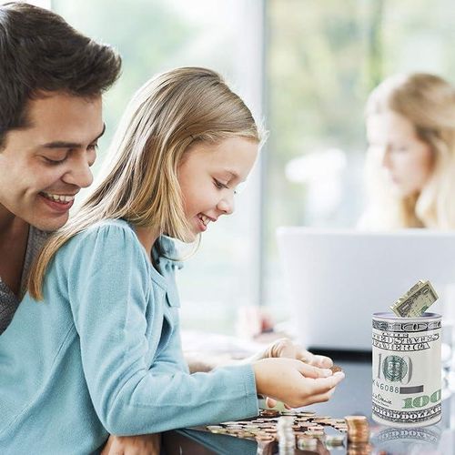 Piggy Bank Box Money Saving Pot Coin Box White