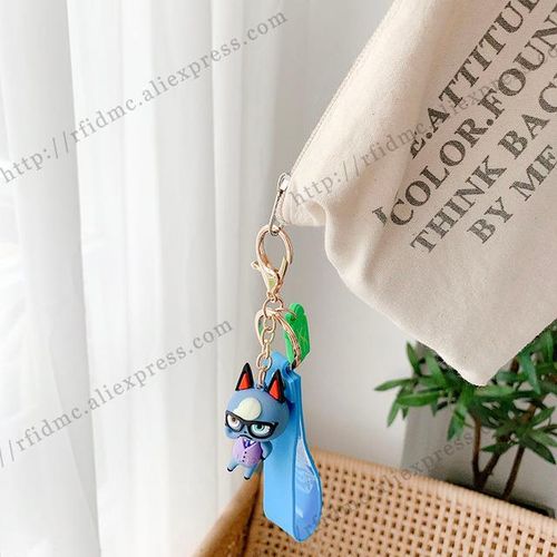 Marshal Animal Crossing Keychains Silicone Key Ring Jewelry Accessories Cute Shaped Pendants