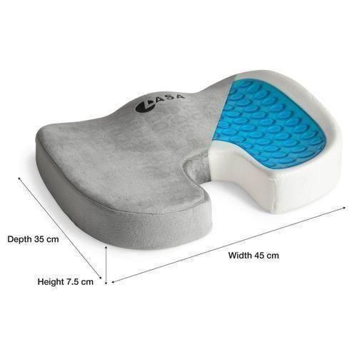 LASA Non-Slip Gel Memory Foam Office Chair Cushion