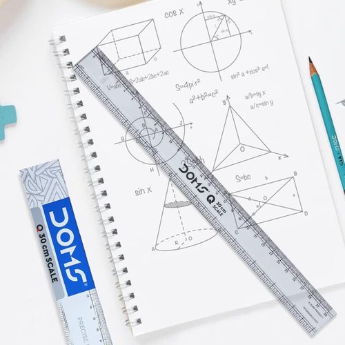 Doms Q Series 30cm Transparent Scale (Pack of 10)