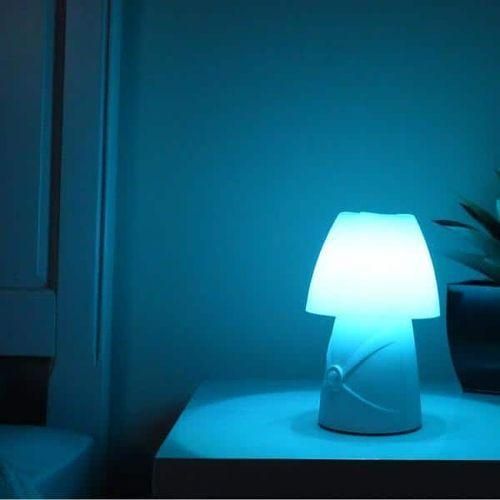Sensor Brite Dream Glow Night Lamp, Motion Sensing LED Table Lamp, Color Changing RGB LED Lamp, Dimmable LED Desk Lamp- White.