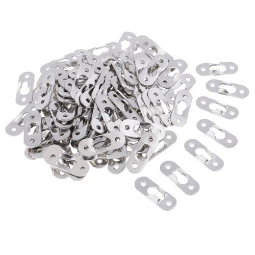 100 Pieces Sliver Heavy Duty Keyhole Hanging Picture