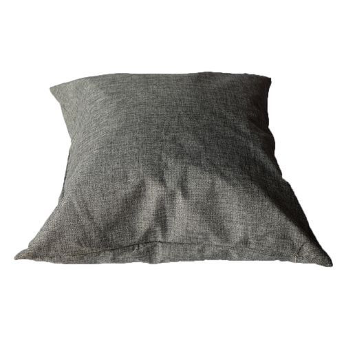 Plush Sofa Fillled Cushion  -Grey