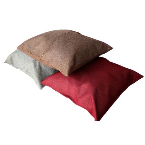 Plush Sofa Fillled Cushion  -Grey