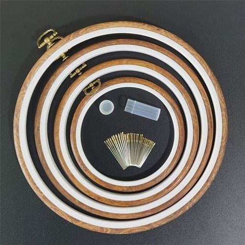 Embroidery Hoop Ring Cross Stitch Oval Frame Round Hanging DIY D