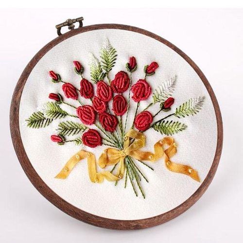 Embroidery Hoop Ring Cross Stitch Oval Frame Round Hanging DIY D