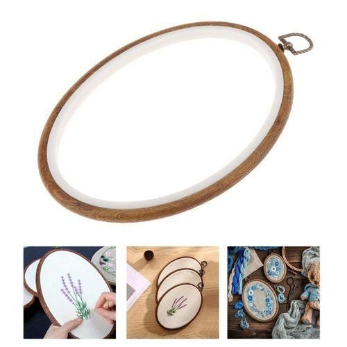 Resin Oval Embroidery Hoop For Cross Stitch Needlework Display 22x29cm