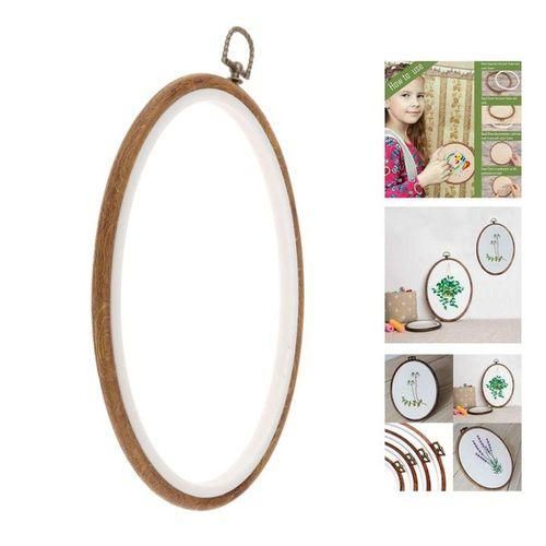 Resin Oval Embroidery Hoop For Cross Stitch Needlework Display 22x29cm