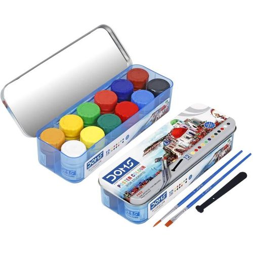 Doms Poster Colours 12 Shades  (Set of 12, Multicolor)