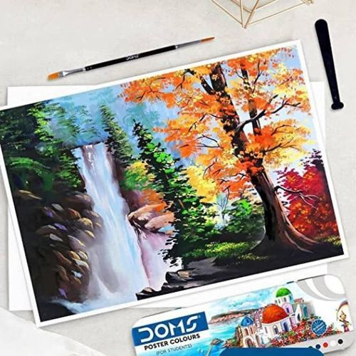 Doms Poster Colours 12 Shades  (Set of 12, Multicolor)