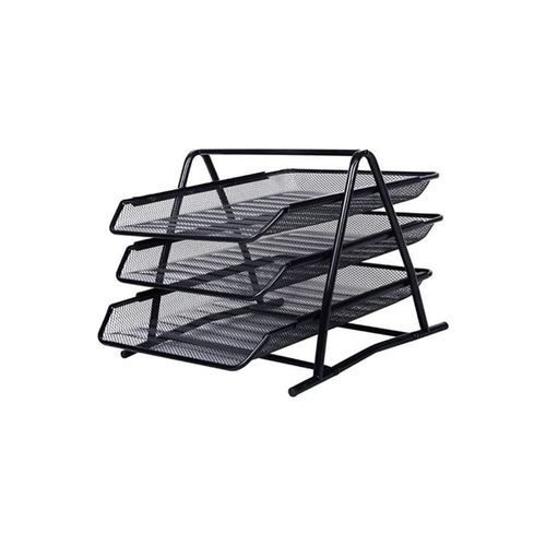 3 Layer Document Office Tray - Black