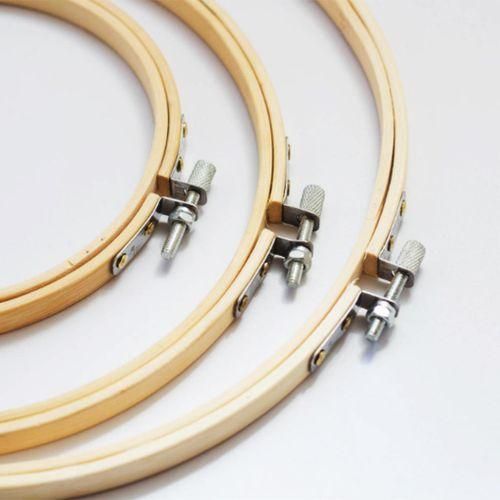 2Pc DIY Bamboo Embroidery Stitch Tapestry Hoop Sewing