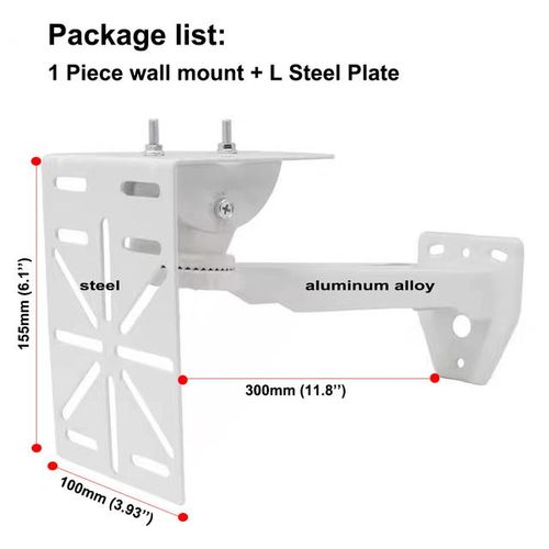 Vertical Wall Corner Mount Right Angle Multifunctional Adapter Plate High Speed Ptz Dome Surveillance Security Camera Bracket