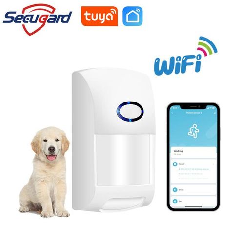 Wifi Tuya Motion Sensor 25kg Pet Immune Detectors Alarm Smart Life App Push Message Compatible Alexa Google
