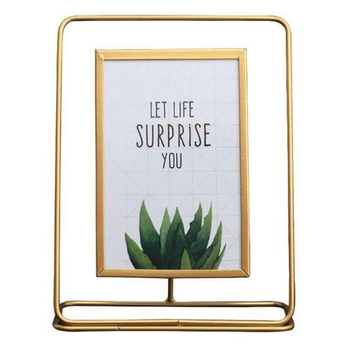 Floating Brass Photo Display Gold Vertical Gold Vertical