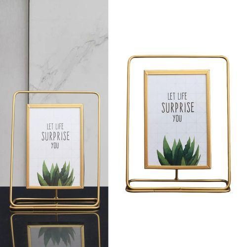 Floating Brass Photo Display Gold Vertical Gold Vertical
