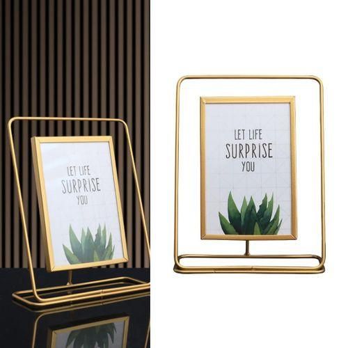 Floating Brass Photo Display Gold Vertical Gold Vertical