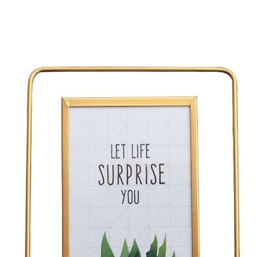 Floating Brass Photo Display Gold Vertical Gold Vertical