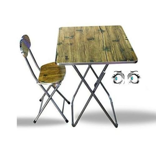 Folding Reading / Dining Table And Chair - Brown Cherry