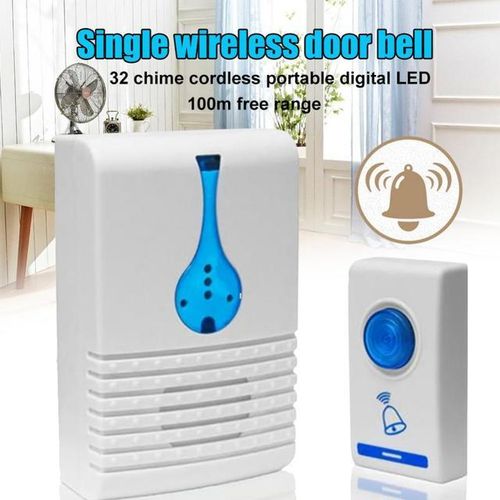 Powered 32 Chime Digital Led 100m Wireless Door Bell Home Security Alarm