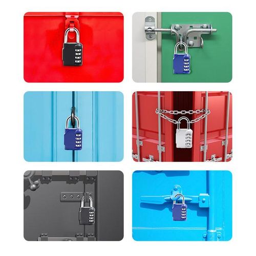 Mini Padlock 4 Dial Digits Combination Lock Outdoor Travel Security Lock For Luggage Suitcase Gym Cabinet Security Protection