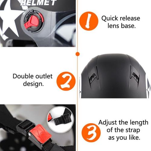 Scooter Bike Open Face Half Baseball Cap Anti- Safety Hard Hat Motocross Helmet Safety Motorcycle Helmet Multiple Color